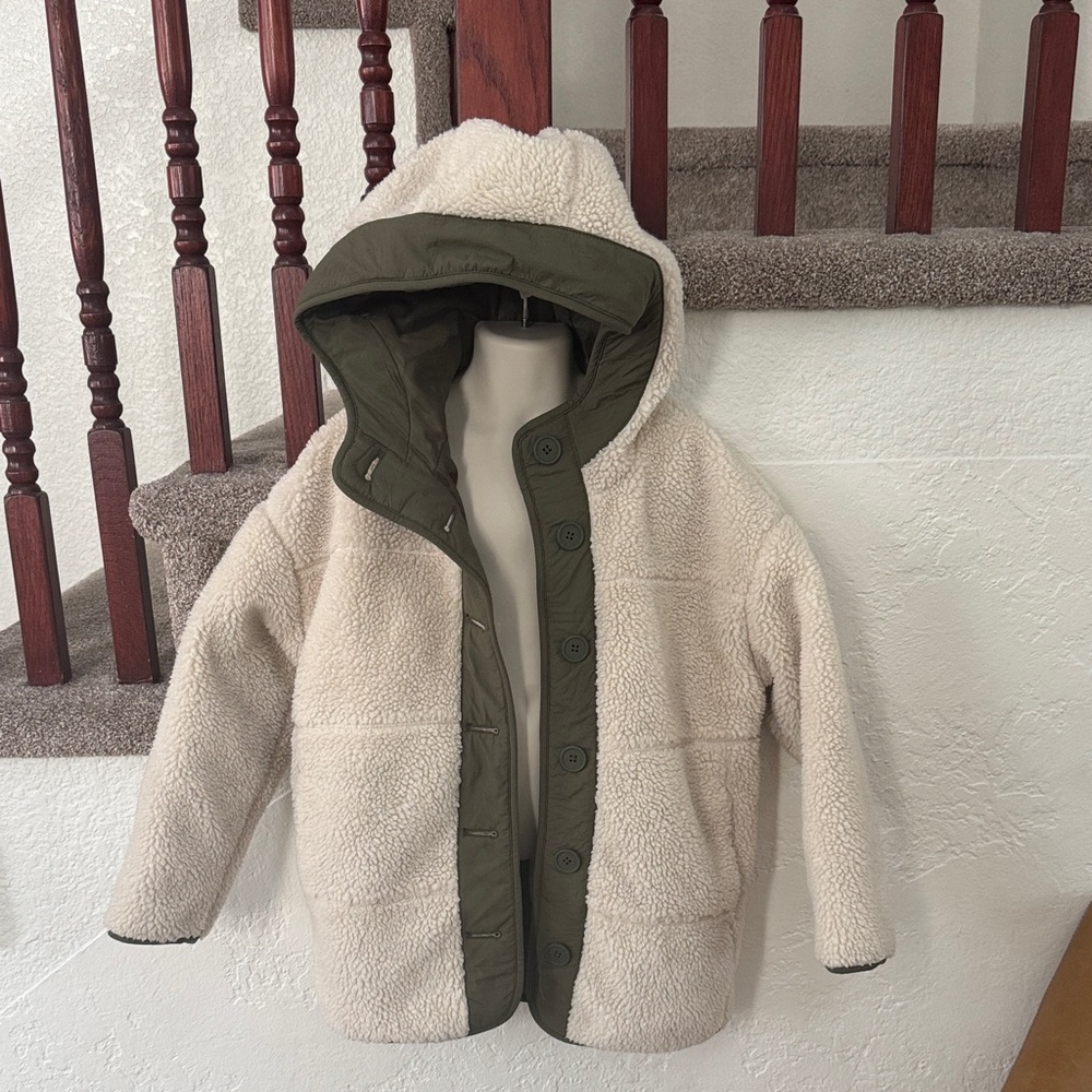 GAP Girls Sherpa Jacket with Hood Size S EUC
